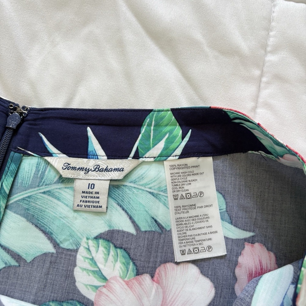 Tommy Bahama Maxi Skirt Womens 10 Blue Floral Tropical Feminine Dainty Hippie - Picture 5 of 7